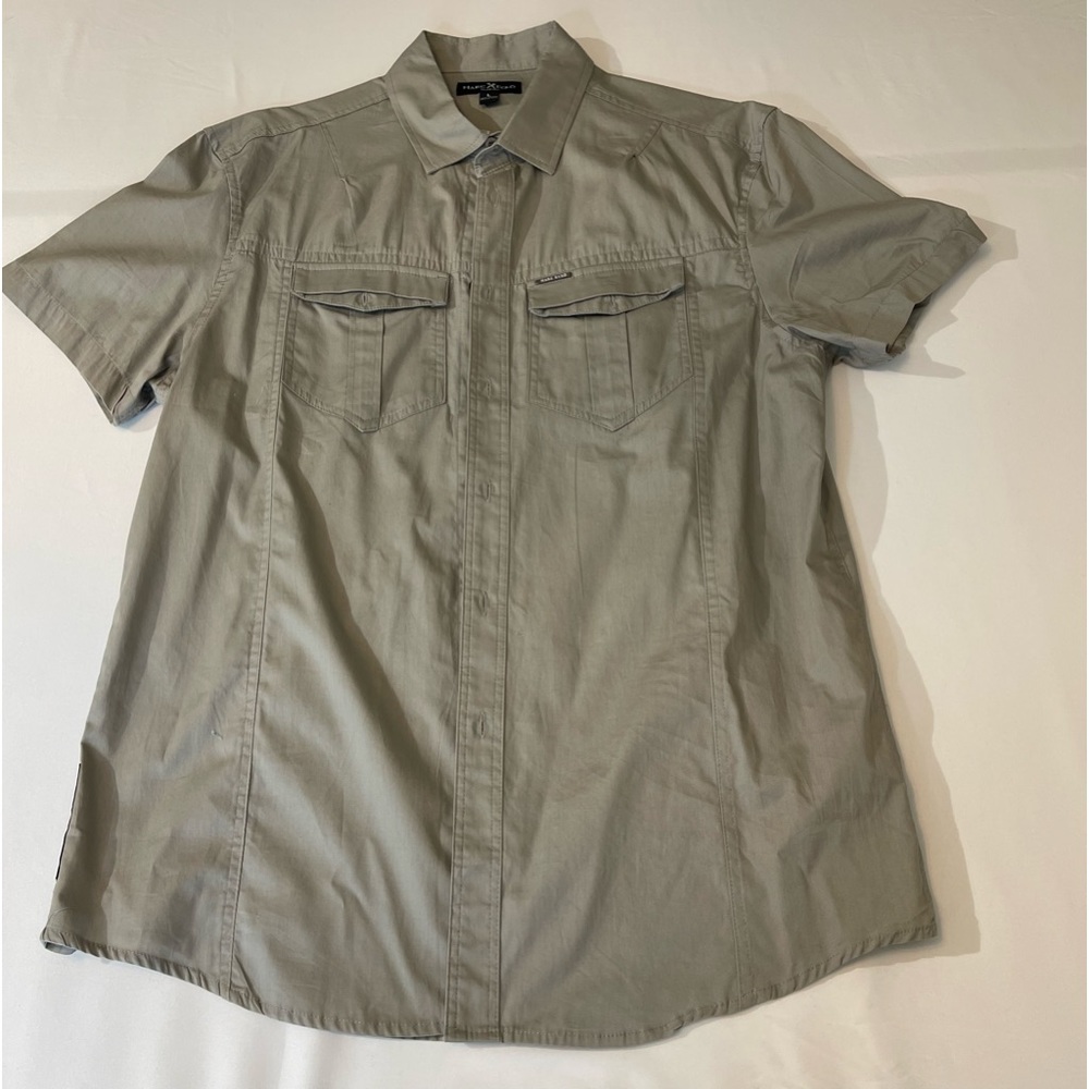 Marc Ecko, Men’s shirt , size large, gray, good condition, preowned